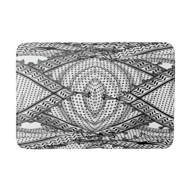 Tapete De Banheiro Tecido Tradicional do Keffiyeh Scarf Palestino (Frente)