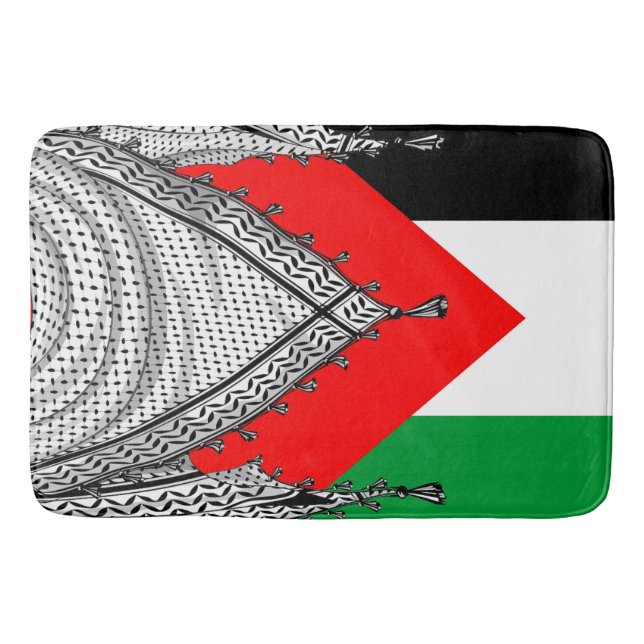 Tapete De Banheiro Tecido Tradicional do Keffiyeh Scarf Palestino (Frente)