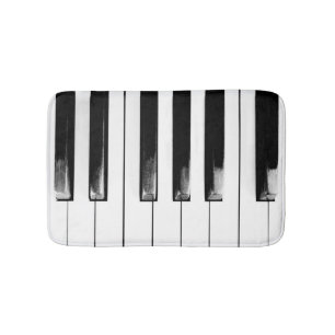 Tapete De Banheiro Teclas de Piano Gastas Antigas