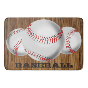 TAPETE DE BANHEIRO TEMA DO BASEBOL