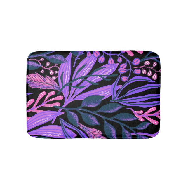 Tapete De Banheiro Temas Purple & Pink Floral (frente)