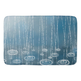 Tapete De Banheiro Tempestade de chuva azul