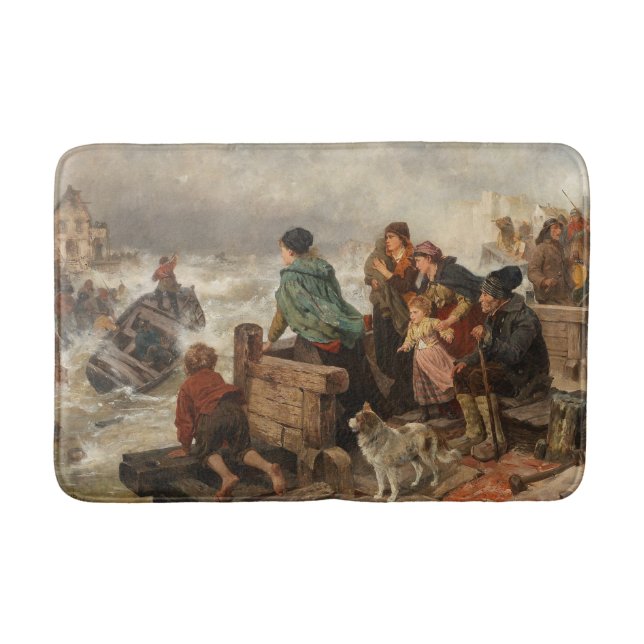 Tapete De Banheiro Tempestade na costa (por Rudolf Jordan) (Frente)
