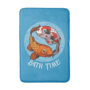 Tapete De Banheiro Tempo de Bath de Koi Carp Bonito! Cantão de Peixes