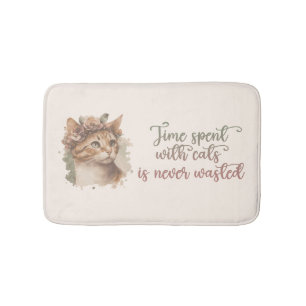 Tapete De Banheiro Tempo Gasto Com Gatos Cachorros Cachorros Design