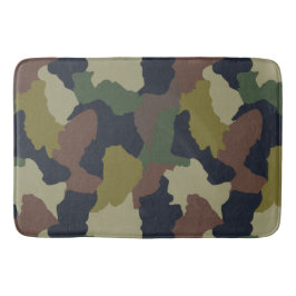 Tapete De Banheiro Terra Tones Verde Camuflagem Castanho