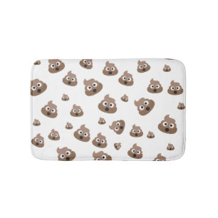 Tapete De Banheiro Teste padrão bonito de Emoji do tombadilho