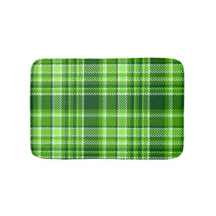 Tapete De Banheiro Teste padrão Checkered da cor verde