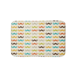 Tapete De Banheiro Teste padrão com bigode