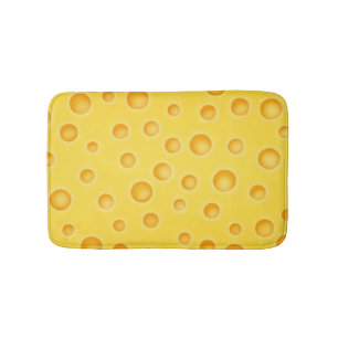 Tapete De Banheiro Teste padrão da textura de Cheezy do queijo suíço