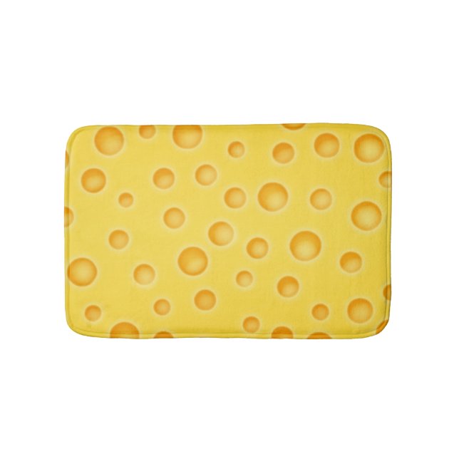 Tapete De Banheiro Teste padrão da textura de Cheezy do queijo suíço (frente)