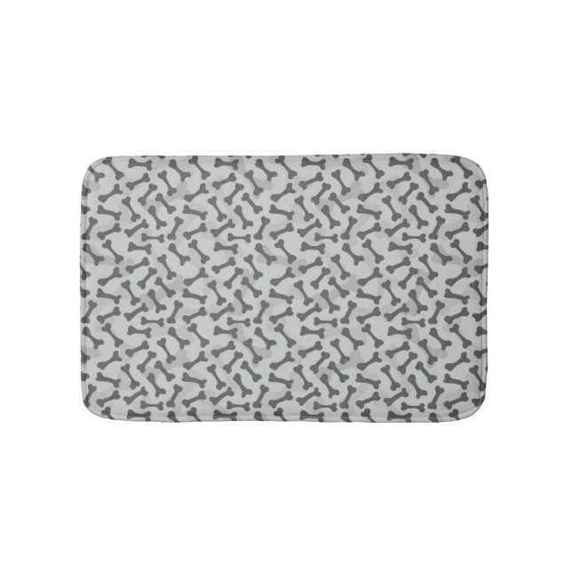 Tapete De Banheiro Teste padrão da textura do osso Greyscale (frente)