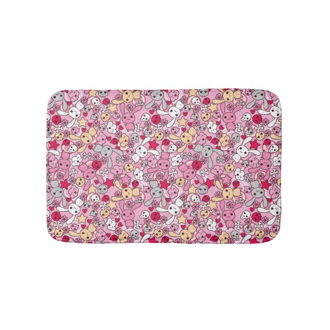 Tapete De Banheiro Teste padrão de Kawaii (frente)