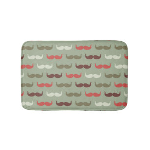 Tapete De Banheiro Teste padrão do vintage com bigode