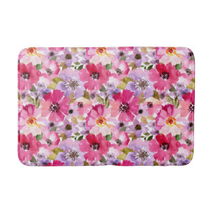Tapete De Banheiro Teste padrão floral da aguarela do verão