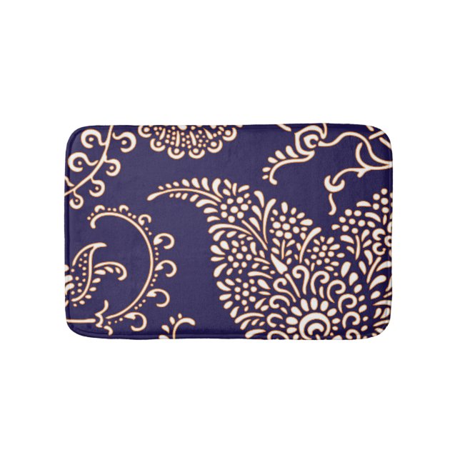 Tapete De Banheiro Teste padrão floral feminino do henna de paisley (frente)