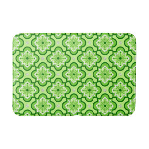 Tapete De Banheiro Teste padrão marroquino do azulejo - verde limão
