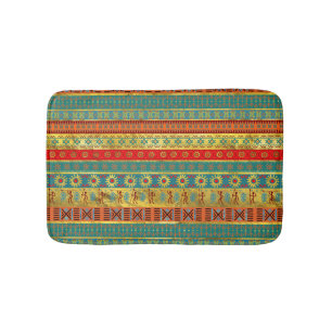 Tapete De Banheiro Teste padrão tribal étnico africano colorido