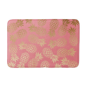Tapete De Banheiro teste padrão tropical elegante do abacaxi da folh