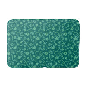 Tapete De Banheiro Teste padrão verde dos micróbios