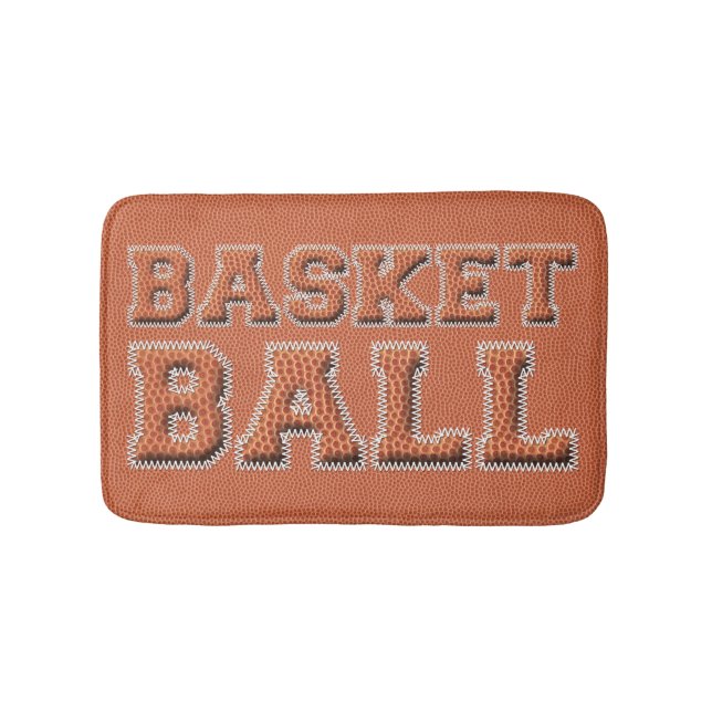 Tapete De Banheiro Texto e Textura de Basquete (frente)