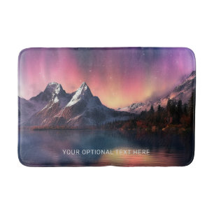 Tapete De Banheiro Texto personalizado Aurora Borealis