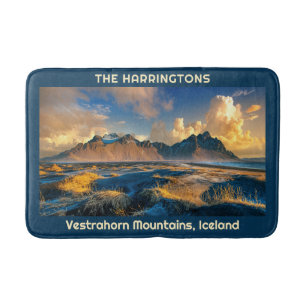 Tapete De Banheiro Texto Personalizado Montanhas Vestrahorn, Islândia