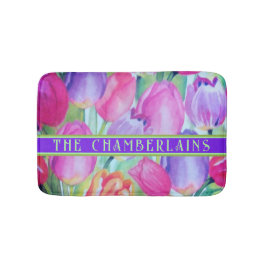 Tapete De Banheiro Texto Verde Decorativo Floral PINK