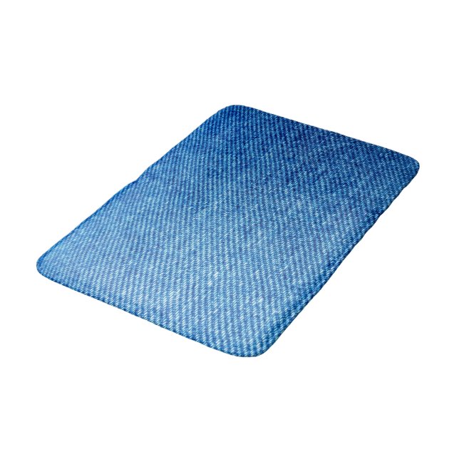 Tapete De Banheiro Textura Blue Denim (Angulado)