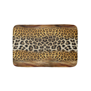 Tapete De Banheiro Textura com pelo: raposa e leopardo.