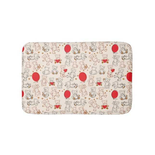 Tapete De Banheiro Textura com ursos de ursinho (frente)