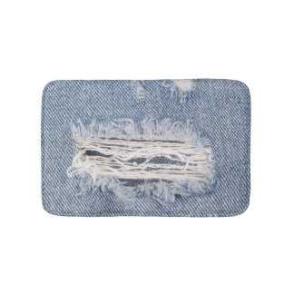 Tapete De Banheiro Textura de Jeans com risca desbotada