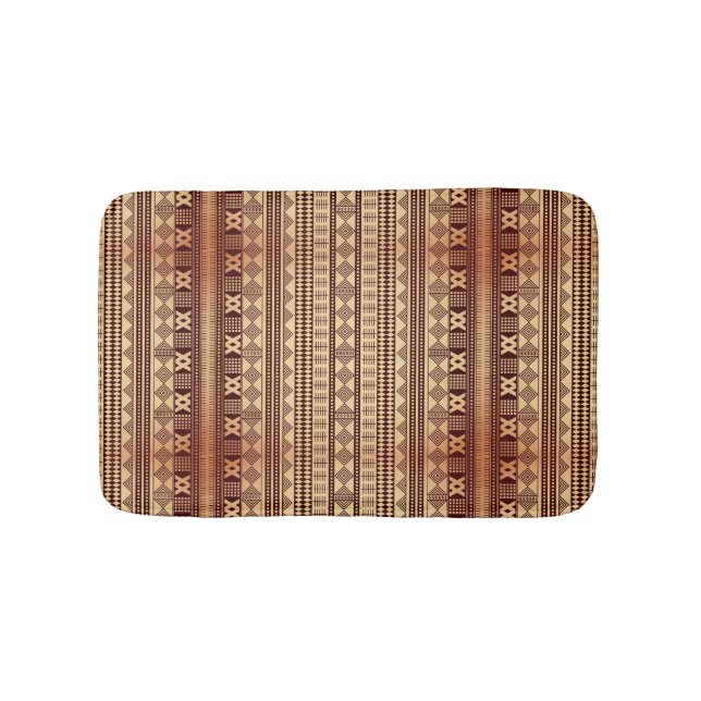 Tapete De Banheiro Textura étnica de Brown (frente)
