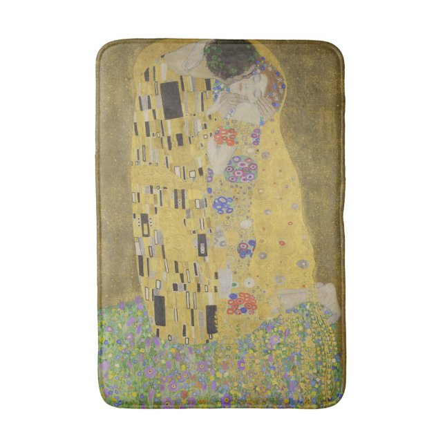 Tapete De Banheiro The Kiss, Art Nouveau Oil Painting, Gustav Klimt (Frente Vertical)