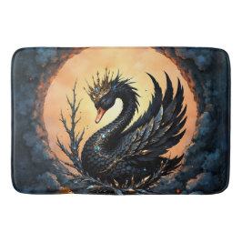 Tapete De Banheiro The Obsidian Swan of Moonlit Grace. In the twiligh