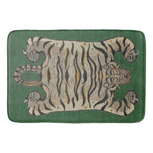 Tapete De Banheiro Tibetano Tiger Bath Mat Green