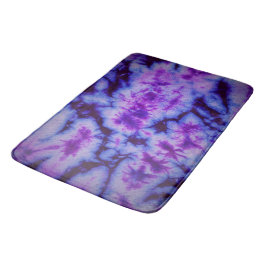 Tapete De Banheiro Tie Dye Shades de Púrpura e Azul