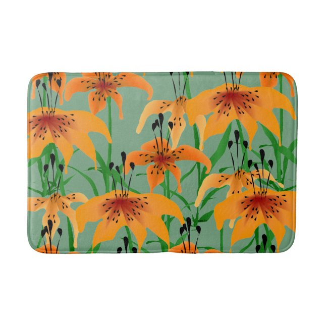 Tapete De Banheiro Tiger Lily Bath Mat (Frente)