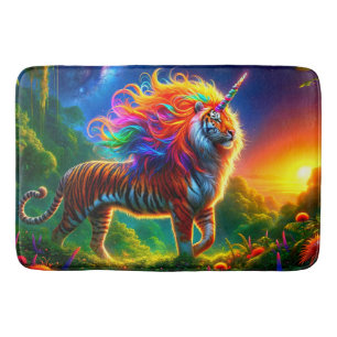 Tapete De Banheiro Tiger Unicorn