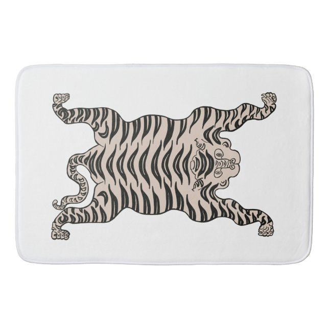 Tapete De Banheiro Tigre branco (Frente)
