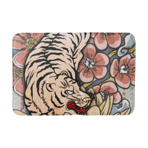 Tapete De Banheiro Tigre Branco
