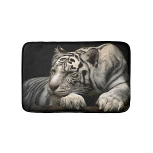Tapete De Banheiro Tigre Branco