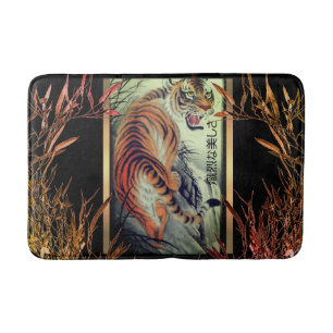 Tapete De Banheiro Tigre oriental elegante e elegante