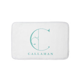 Tapete De Banheiro Tipografia Elegante Grande Monograma C Scroll