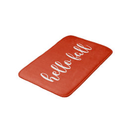 Tapete De Banheiro Tipografia Moderna Branca de Alô Vermelho Laranja