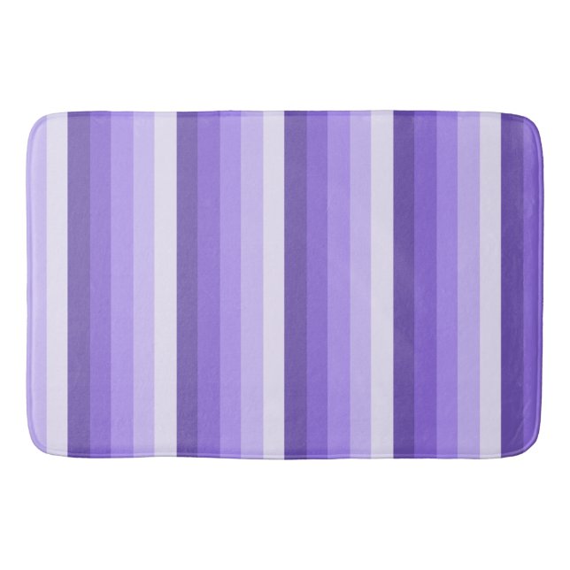 Tapete De Banheiro Tiras de sombra violeta (Frente)