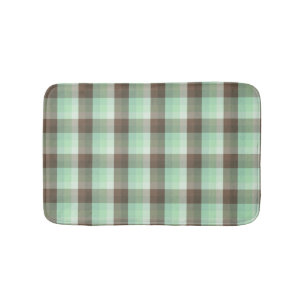 Tapete De Banheiro Tiras de Xadrez do Bloco de Cor do Chip de Chocola