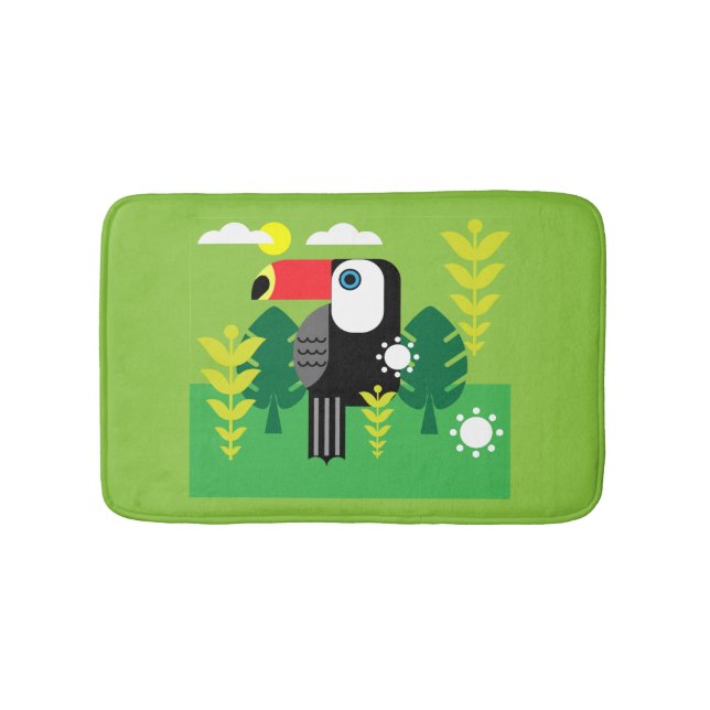 Tapete De Banheiro Toucan Tropical Bird (frente)