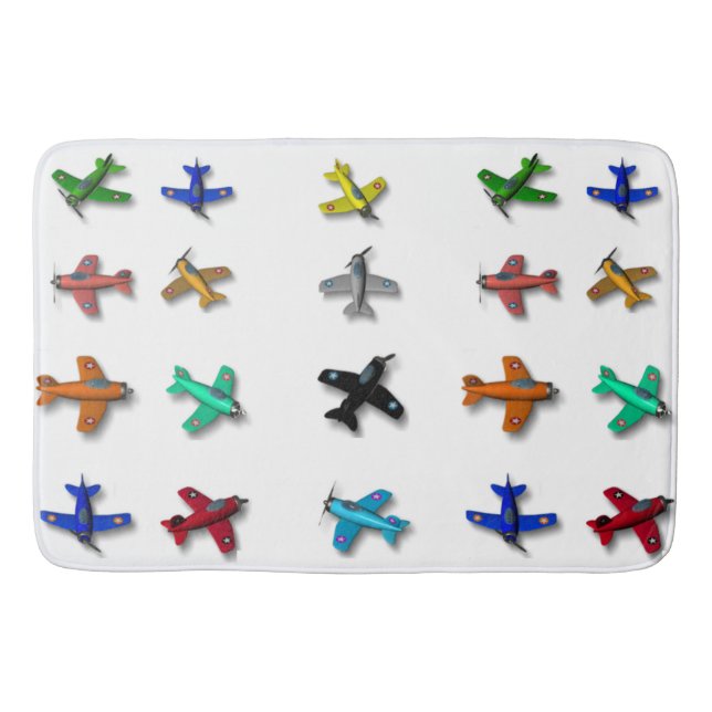 Tapete De Banheiro Toy Airplanes Bath Mat (Frente)
