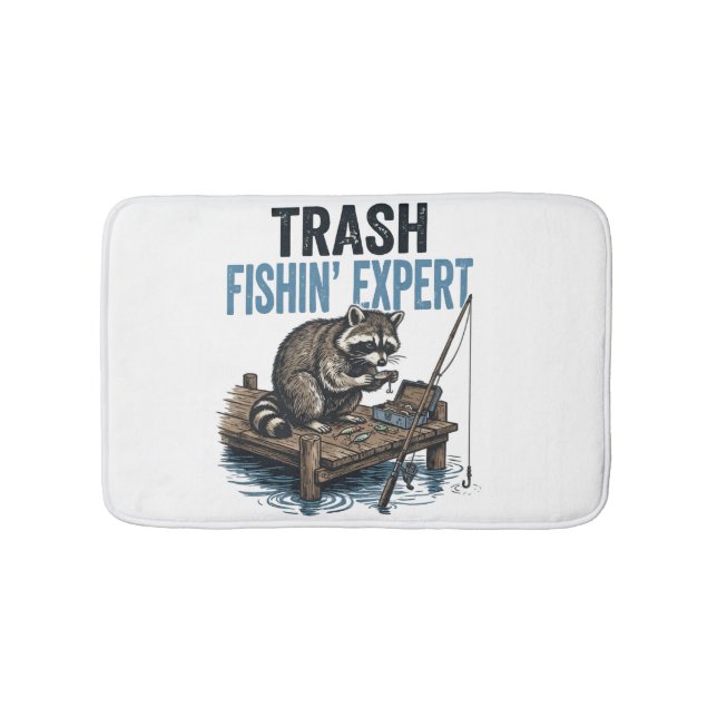 Tapete De Banheiro Trash Fishin' Expert Raccoon (frente)